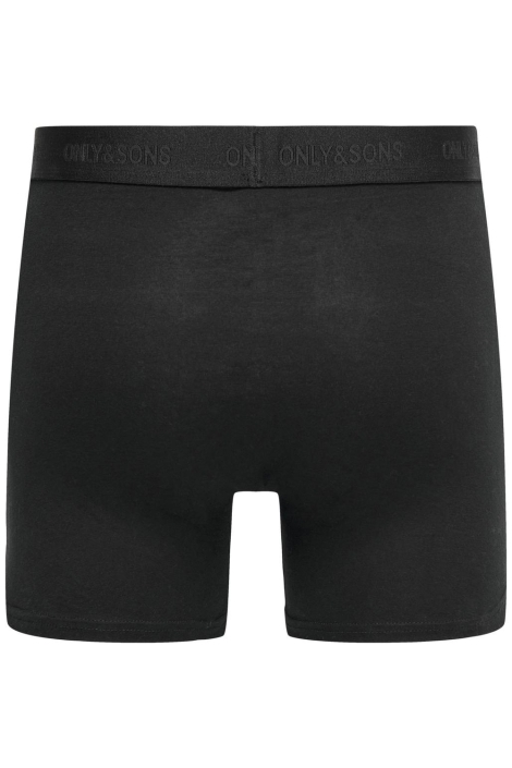 Only & Sons onsfitz solid black boxer 3pack noo